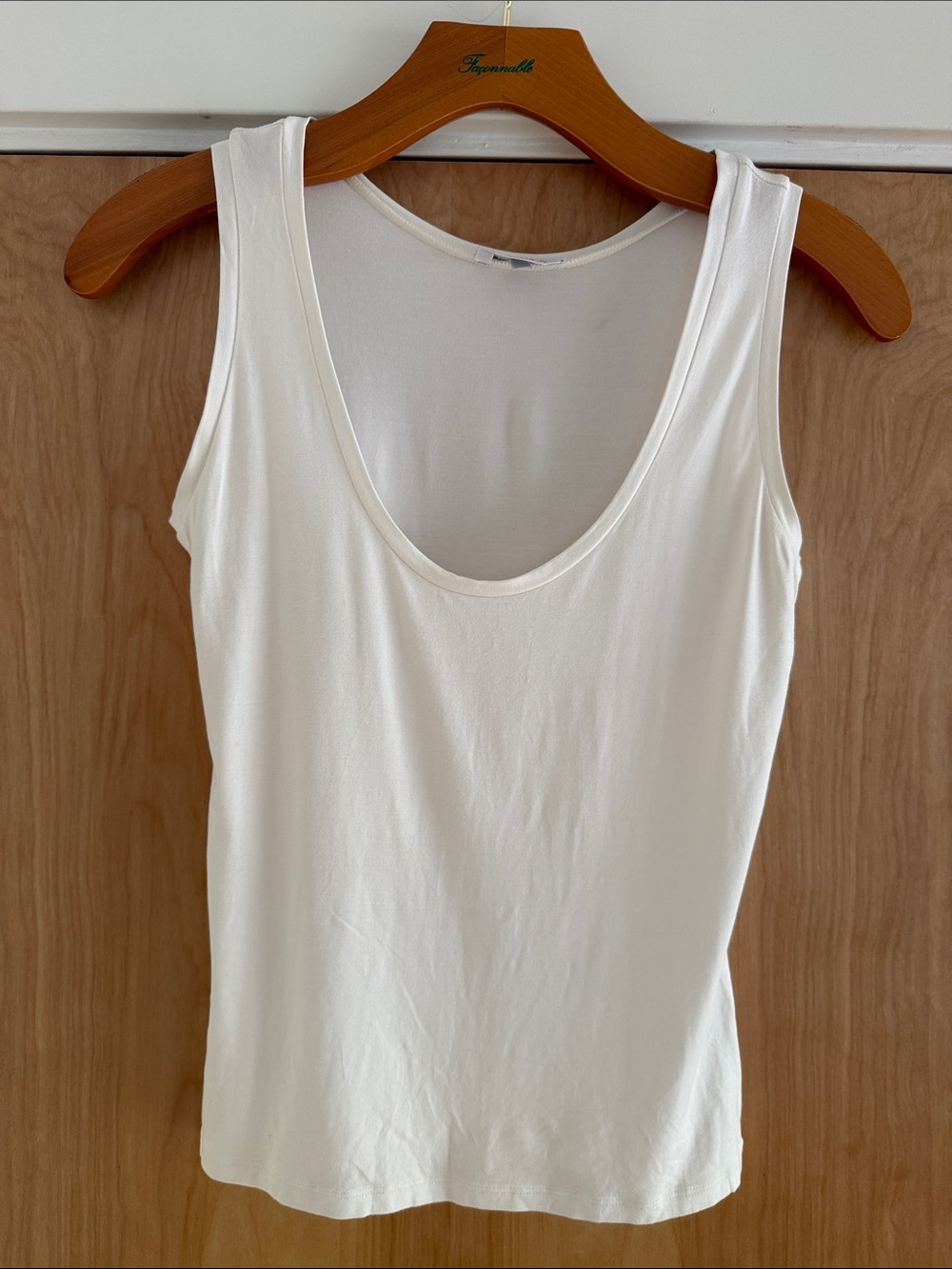 Max Mara White Cotton Jersey Scoop Neck Tank Top Made in Italy S